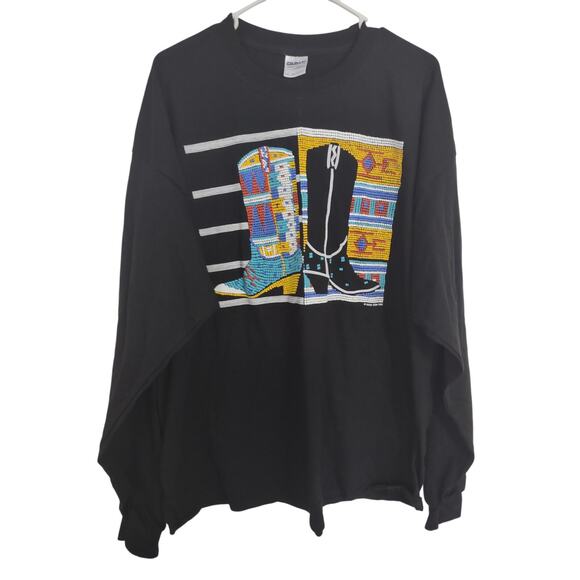 Gildan Santa Fe Boots South Western Tee Shirt 2XL - Picture 1 of 5
